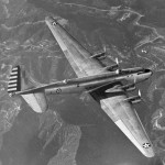 Photograph of the Douglas XB-19 long range bomber in flight. The single prototype built was the largest bomber aircraft built by United States during WWII. (U.S. Air Force Photograph.)