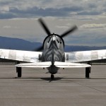 A P-47 Thunderbolt taxis at Davis-Monthan Air Force Base, Ariz., on March 2, 2014, during training for the U.S. Air Force Heritage Flight. (U.S. Air National Guard photograph by Master Sgt. Andrew J. Moseley / Released.)