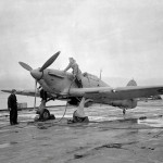 A Hawker Sea Hurricane of the Royal Navy is refueled on the flight deck of the HMS Argus (Imperial War Museum Photograph.)