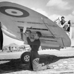 A Supermarine Spitfire Mark IA of No. 19 Squadron RAF at Fowlmere is prepared for the next mission. (Imperial War Museum Photograph.)