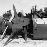Wreckage of dummy wooden planes used by Germans as camouflage at an airfield in France during WWII. (U.S. Air Force Photograph.)