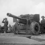 A British 6-pounder antitank gun (officially Ordnance Quick-Firing 6-pounder 7 cwt) of the 86th Anti-Tank Regiment participates in a training shoot at the Royal Artillery ranges at Lydd, September 1942. (Imperial War Museum Photograph.)