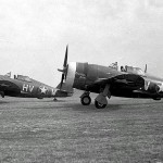 A pair of Republic P-47C Thunderbolts of the 61st Fighter Squadron, 56th Fighter Group.