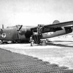 A Consolidated B-24 Liberator bomber is parked at Enfidaville Airfield, Tunisia in October 1943. (United States Air Force Photograph.)