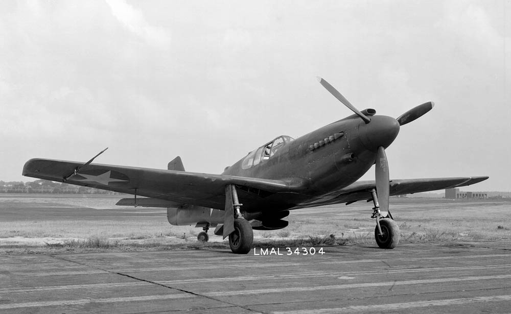 A North American XP-51 Mustang photographed at Langley in September 1943. (NASA Photograph.)