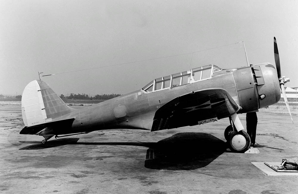 The Northrop XBT-2 prototype which would be the basis of the later Douglas SBD Dauntless, July 1938. (U.S. Navy Photograph.)