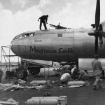 The Boeing B-29 Superfortress "Maximum Load" of the 314th Bomb Wing is prepared for a mission at North Field, Guam, April 1945. (U.S. Air Force Photograph.)