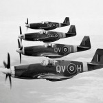 A formation of Royal Air Force North American Mustang Mark IIIs of No. 19 Squadron RAF flying over the U.K. in April 1944. (Imperial War Museum Photograph.)