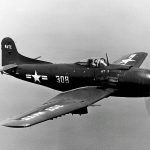 A U.S. Navy Martin AM-1 Mauler in flight at the Naval Air Test Center (NATC) at Naval Air Station Patuxent River, Maryland. (U.S. Navy Photograph.)