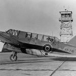 A side view of a Royal Air Force Brewster Bermuda I waiting on an airfield. (U.S. Air Force Photograph.)
