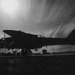 Somewhere in the Pacific, a P-61 Black Widow night fighter awaits the arrival of its crew and the start of the nightly mission. (U.S. Air Force Photograph.)