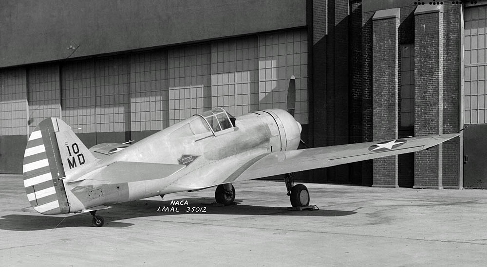 Curtiss XP-42 prototype created from a P-36A with a extended, streamlined nose. (NASA Photograph.)