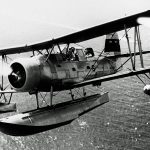 A Curtiss SOC-1 Seagull scout-observation biplane in flight in July 1939. (U.S. Navy Photograph.)