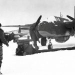 Engines are heated on a Lend-Lease Douglas A-20G in Alaska in preparation for delivery to Russia. (U.S. Air Force Photograph.)