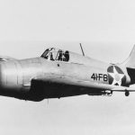 A Grumman F4F-4 Wildcat fighter of Fighting Squadron 41 (VF-41) photographed in flight in 1942. (Official U.S. Navy Photograph.)