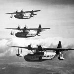 A formation of U.S. Navy Sikorsky JRS-1 from the utility squadron VJ-1 in flight. (Official U.S. Navy Photograph.)