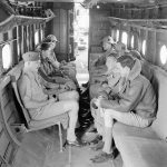 Royal Air Force passengers wait in a Bristol Bombay transport aircraft of No. 216 Squadron RAF based at Heliopolis, Egypt. (Imperial War Museum Photograph.)