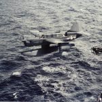U.S. Navy light cruiser USS Biloxi (CL-80) launches a Curtiss SO3C Seamew floatplane during her shakedown cruise in October 1943. (Official U.S. Navy Photograph.)