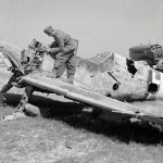 In Tunisia, a French soldier inspects German Luftwaffe wreckage including an Me 109 fighter in the foreground. (Office of War Information Photograph Collection, Library of Congress.)