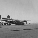 This Consolidated B-24D Liberator, nicknamed Ripper the 1st, nosed over while landing after returning from a raid on Rome, Italy. The B-24 belonged to 515th Bombardment Squadron, 376th Bombardment Group of Ninth Air Force. (U.S. Air Force Photograph.)