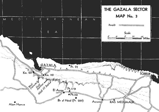 [Map No. 3--The Gazala Sector]
