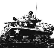 [Figure 2. Medium tank, M4 (105-mm howitzer) -- side view. ]