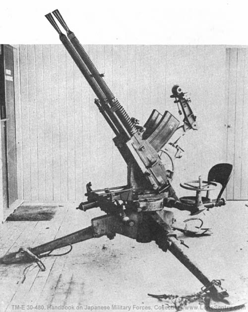 [Figure 231. Model 93 (1933) 13-mm machine gun (Dual mount).]