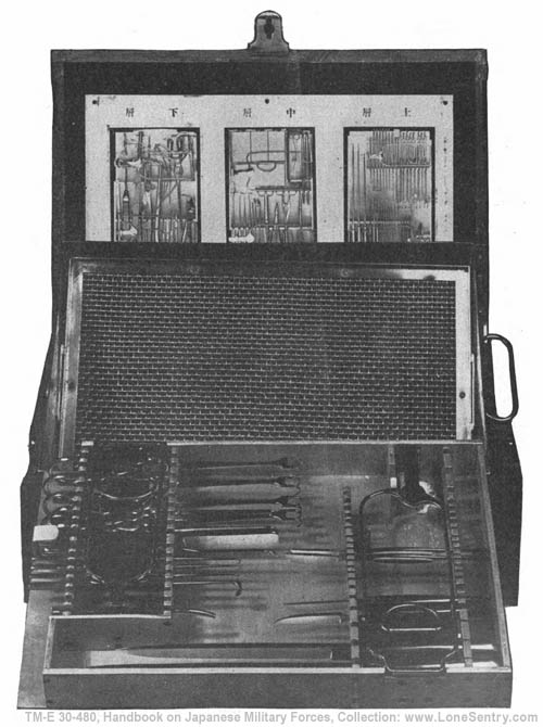 [Figure 408. Field instrument case, showing sterilizer tray.]