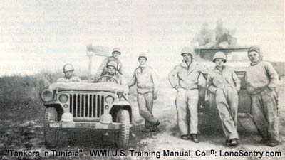 [Contact near Fondouk, 10 April 1943, between a peep of the 34th Infantry Division and a scout car of Combat Command A of the 1st Armored Division]