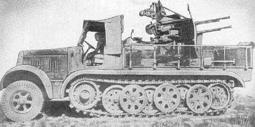 m. Zgkw. 8t Sd. Kfz. 7 (2 cm Flakvierling 38): A.A./A.T. Gun on Semitrack Chassis