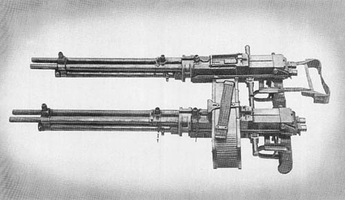 Double Barrel Flexible Aircraft Machine Guns Model 100 and Model 1