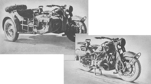 WW2 Motorcycle - s. Krad, Heavy Motorcycle with Sidecar