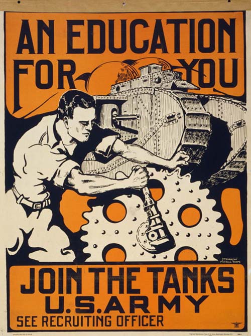 Join the Tanks - WW1 Poster