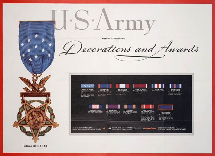 U.S. Army Ribbons Representing Decorations and Awards
