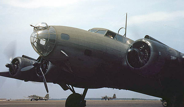 YB-17 Bomber at Langley Field, May 1942.