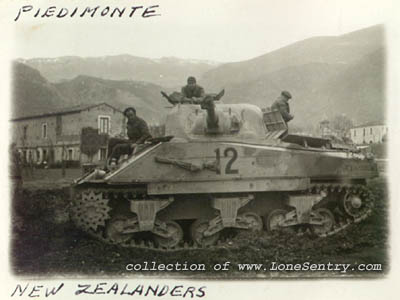 New Zealand M4 Sherman Tank in Italy during WW2