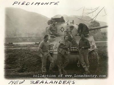 New Zealand M4 Sherman Tank and Crew - WW2