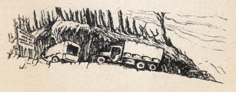 [Illustration: truck convoy]