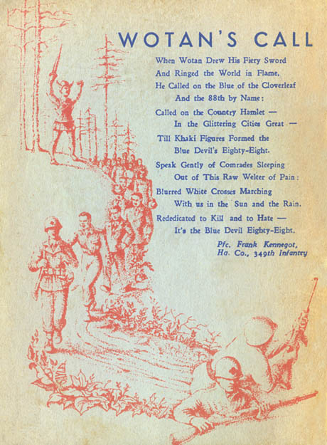 [Rear Cover: Wotan's Call poem]