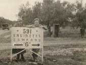 [Sign for 591st Engineers, Co. G]