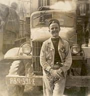 [Truck and GI, 591st Engineers, Peninsular Base Section]