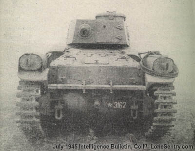 [Rear view of Type 97 (1937) medium tank (improved).]