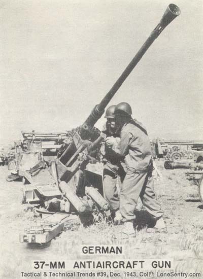 Lone Sentry German 37 Mm Gun Wwii Tactical And Technical Trends No 39 December 2 1943