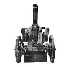 German 105-mm Howitzer and Carriage, Front View