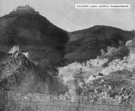 [Cassino under artillery bombardment]