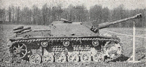 [A side view of the widely used 75-mm assault gun, 7.5-cm Stu. G. 40. (Stug III)]