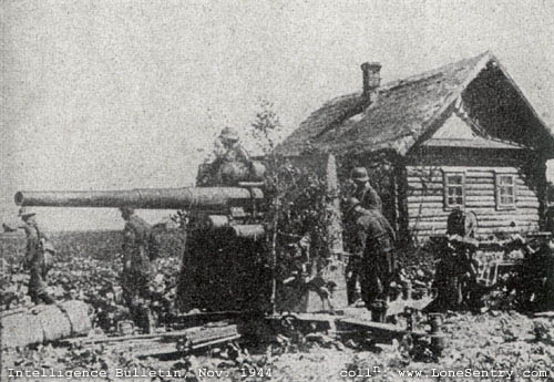 [The 8.8-cm Flak 36 emplaced in Russia.]