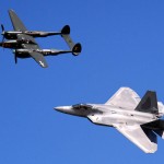 p38 lightning and modern jet fighter