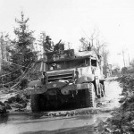 halftrack in the mud of hurtgen forest