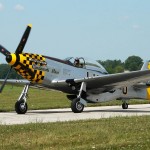 P-51 Mustang "Cincinnati Miss" taxis after landing at the Willow Run Airport in Ypsilanti, MI in 2005. (Source Wikimedia, Public Domain Image)